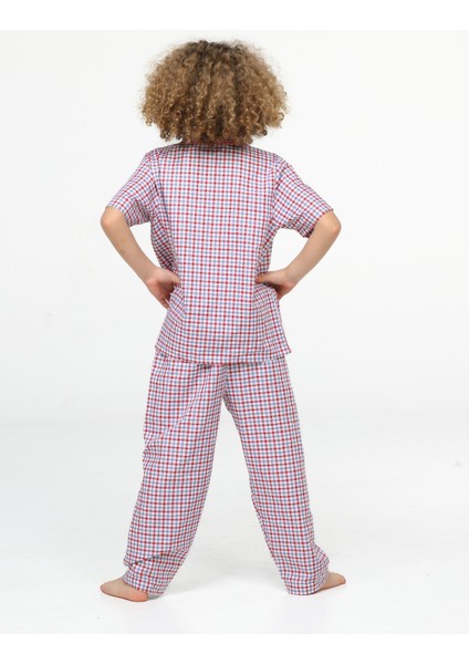 Zzzz Pamuklu Dokuma Ekose Pijama Takım