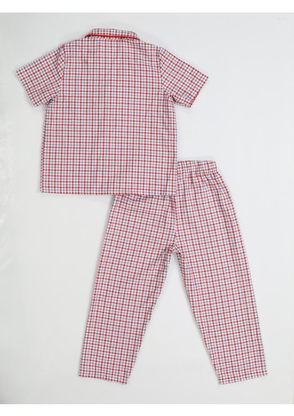 Zzzz Pamuklu Dokuma Ekose Pijama Takım
