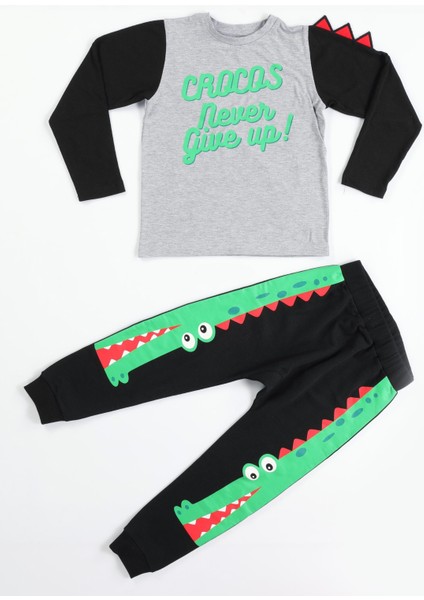 Crocos Siyah Erkek Çocuk Pantolon+T-Shirt Takım fırsatları
