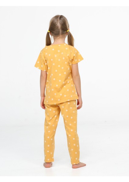 Arı Puanlı Kız Çocuk Pijama Takım