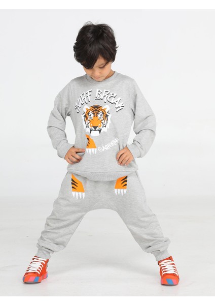 Tiger Gri Erkek Çocuk Eşofman Takım