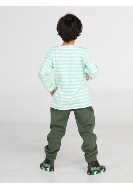 Yeşil Yazılı Dino Jogger +T-Shirt Takım fiyatları