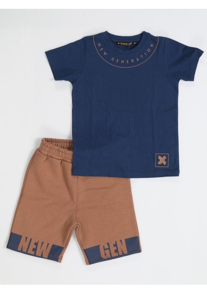New Gen Kahve Şort + T-Shirt Takım modelleri