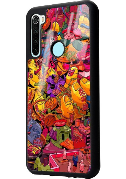Xiaomi Redmi Note 8 Retro Coin Tasarımlı Glossy Telefon Kılıfı