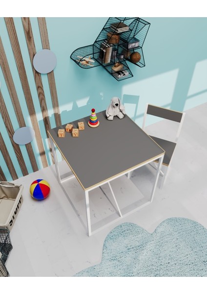 Aktivite Masası Çocuk Etkinlik Oyun Çalışma Masa ve Sandalye Füme fiyatları