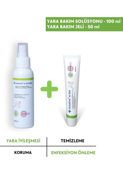 50 ml Jel ve 100 ml Solüsyon | 2' Li Yara Bakım Seti