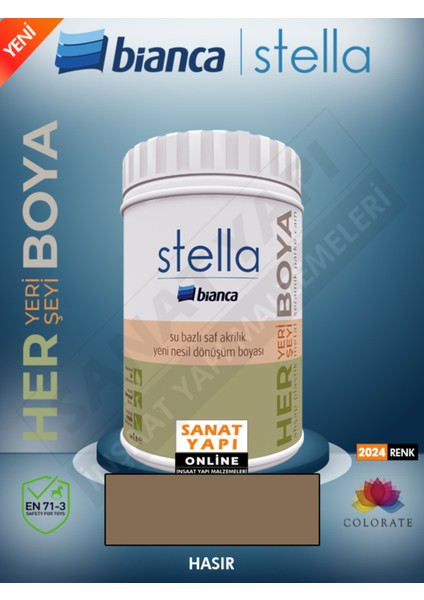 Stella 2024 Renk Yeni Su Bazlı Boyalar 1lt