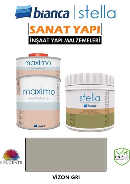 Stella 4-6 M2 Boyama Seti ( 500ML Boya+ 500ML Maximo Parlak )