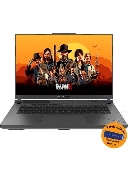 Rog Strix G16 Intel I7 13650HX 48 GB 1 Tb SSD Rtx 4070 165 Hz Dos 16"  G614JI-N3189 ZI706 + Zitek 16 GB Flash Bellek