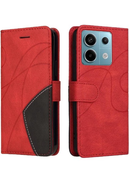 Xiaomi Redmi Not 13 Pro 5g Dikiş Pu Deri Telefon Kılıfı (Yurt Dışından)