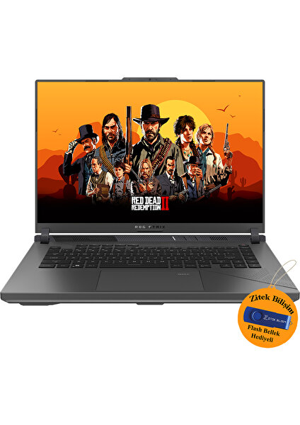 Rog Strix G16 Intel I7 13650HX 16 GB 2 Tb SSD Rtx 4070 165 Hz Dos 16"  G614JI-N3189 ZI701 + Zitek 16 GB Flash Bellek