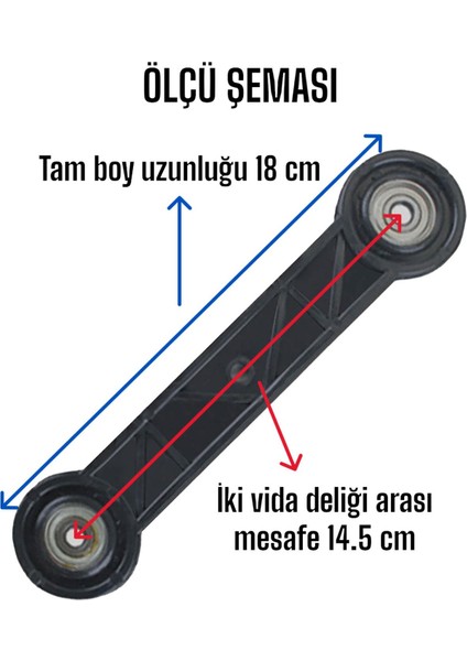 2 Adet Beşik Sallama Aparatı Siyah 14.5 cm