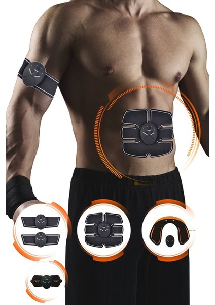 Tekno Trust Masaj Kemeri Sixpad Abs Vücut Geliştirici Elektronik Kemer Karın, Kol ve Bacak Kası 10 Parça Siyah modelleri
