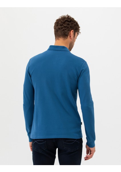 Pierre Cardin Erkek Açık Lacivert Slim Fit Basic Sweatshirt 50276035-VR059