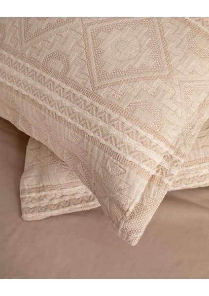 Ethnique King Size Yatak Örtüsü - Bej fırsatları