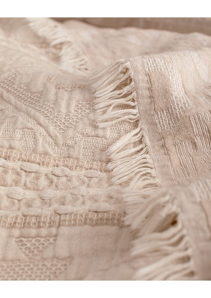 Ethnique King Size Yatak Örtüsü - Bej indirimleri