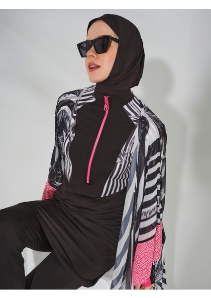 Flamingo Parmak Geçirmeli Tesettür Mayo fırsatları