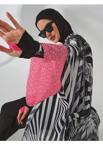 Flamingo Parmak Geçirmeli Tesettür Mayo indirimleri