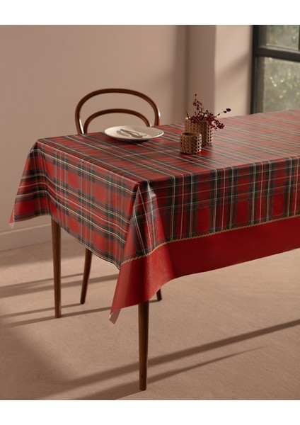 Andray Pvc Masa Örtüsü - Kırmızı - 140X140 cm