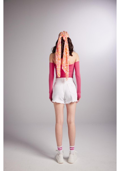 Kolları Ayrı Straplez Smooth Bluz Pembe indirimleri