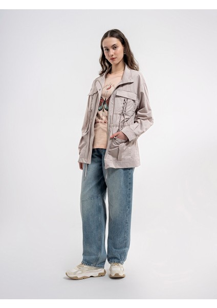 Loose Fit Kadın Yağmurluk
