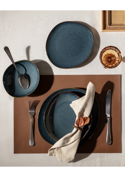 Charlotte 6 Kişilik 24 Parça Yemek Takımı - Indigo