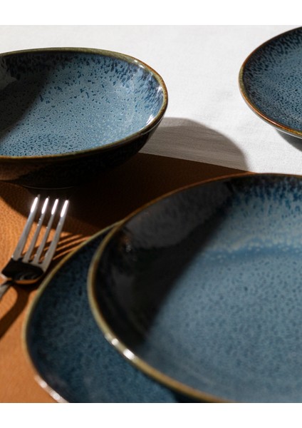 Charlotte 6 Kişilik 24 Parça Yemek Takımı - Indigo