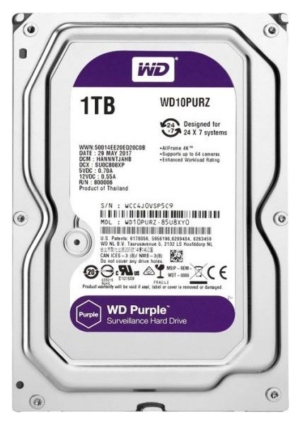 Purple 1tb 5400RPM 64MB -WD10PURZ