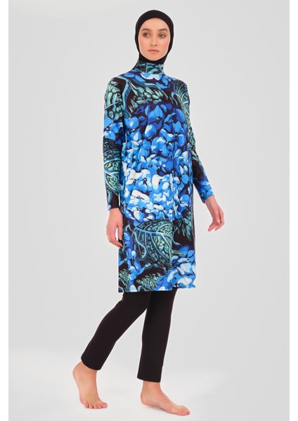 Üstü Desenli Rahat Tesettür Mayo modelleri