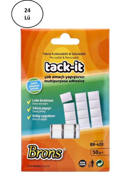 Tack-It Hamur Yapıştırıcı Beyaz 50 Gr. 24'lü