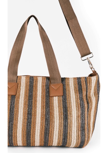 Çizgili Hasır Totebag Çanta 68850 fiyatları