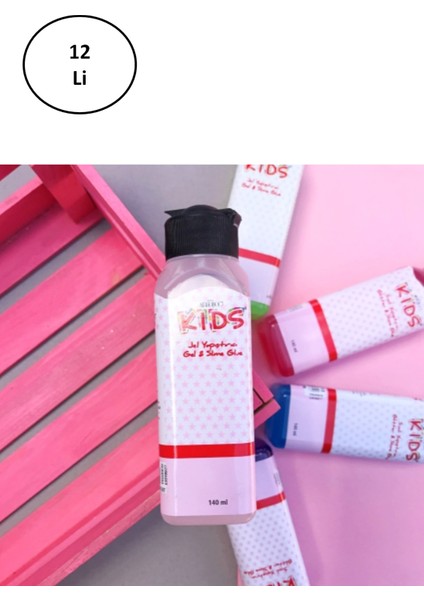 Kids 140 ml Jel Slime Yapıştırıcısı - Şeffaf 12'li