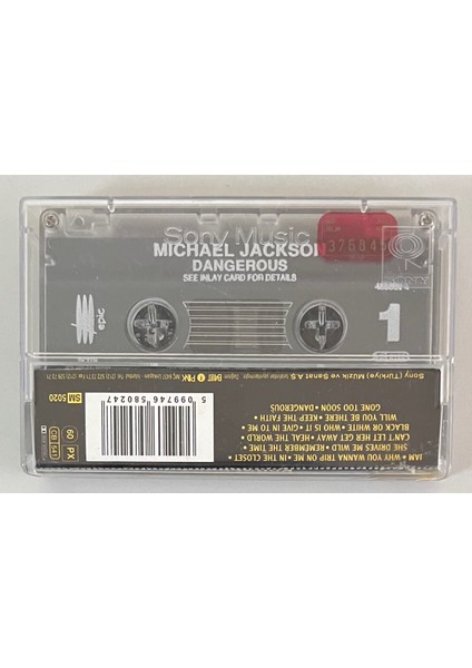 Michael Jackson – Dangerous Kaset (Orjinal Dönem Baskı)