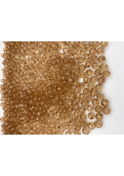 10MM Açık Kahverengi / Vizon Dünya Model Akrilik Boncuk,takı , Çanta Boncuğu (100GR,~180 Adet)