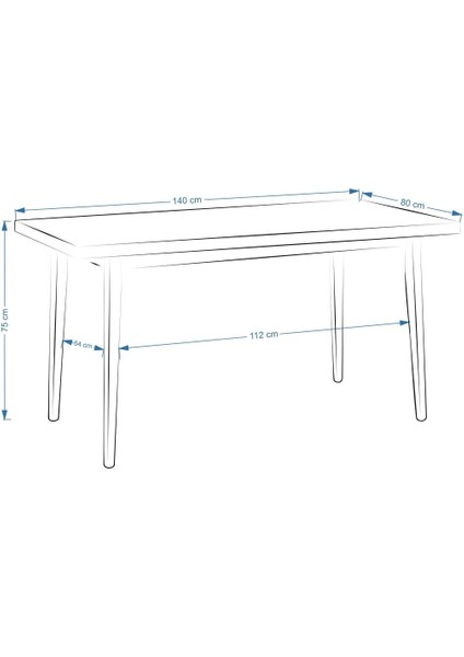Avanos Ahşap Sabit Mdf Beyaz Mutfak Masası - 80X140 cm indirimleri