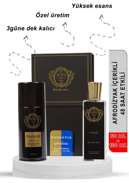 Narkotik Parfüm 50 ml Edp+ Narkotik Deodorant Seti