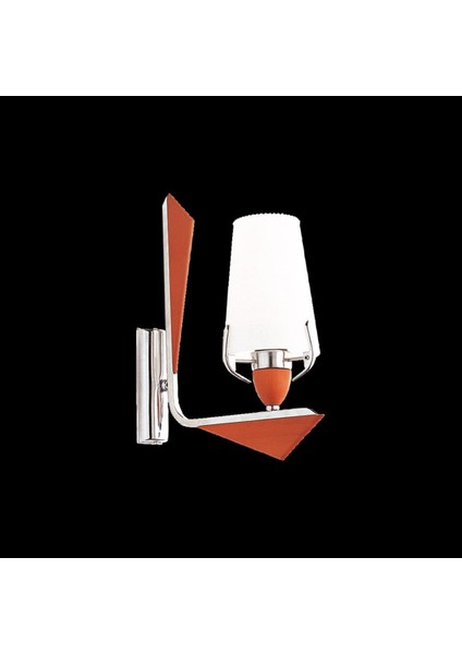 Elvan Tekli Opal Cam Ahşap ve Metal Krom Aplik BS.1541-51-19
