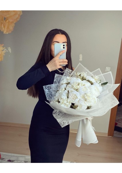 İsteme çiçeği Solmayan Kıvrımlı Şakayık Buketi Gelin Buketi isteme Çiçeği Söz Çiçeği Sevgiliye Hediye Nişan