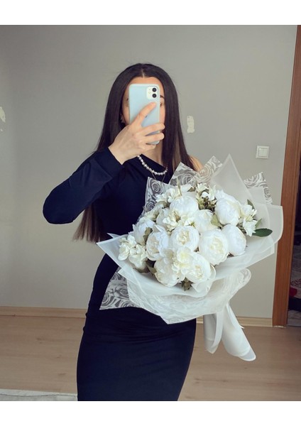 İsteme çiçeği Solmayan Kıvrımlı Şakayık Buketi Gelin Buketi isteme Çiçeği Söz Çiçeği Sevgiliye Hediye Nişan fırsatları