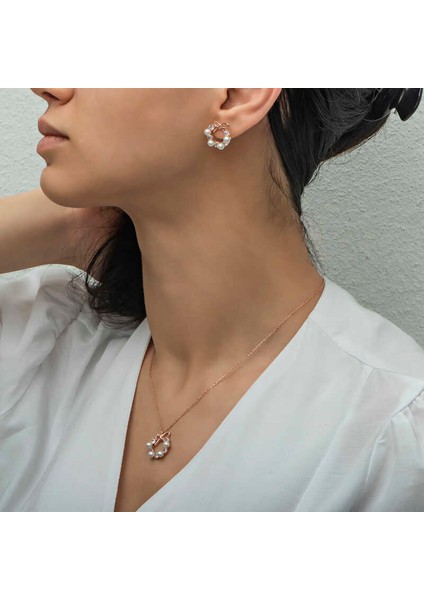 Serra Jewels Gümüş Inci Kurdele Kadın Set