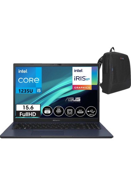 Expertbook Intel Core I5-1235U 8gb 2tb SSD Freedos 15,6''fhd Taşınabilirbilgisayar B1502CBA-BQ078004+WEBLEGELSINÇANTA