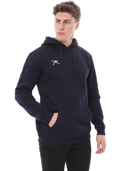 Erkek Kapüşonlu Sweatshirt Lepıdus Lacivert