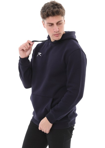Erkek Kapüşonlu Sweatshirt Lepıdus Lacivert