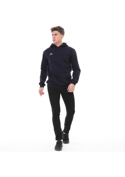 Erkek Kapüşonlu Sweatshirt Lepıdus Lacivert