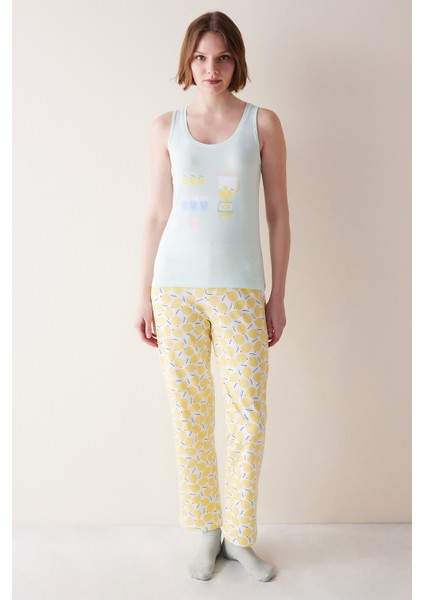 Lemonade Sarı Pantolon Pijama Takımı