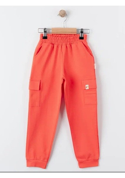 Tiffany Eşofman Altı Kargo Cepli Oversize Theme Turuncu