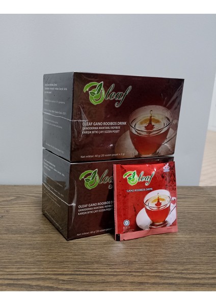 Oleaf Gano Rooibos Drink Süzen Poşet Çay 2'li