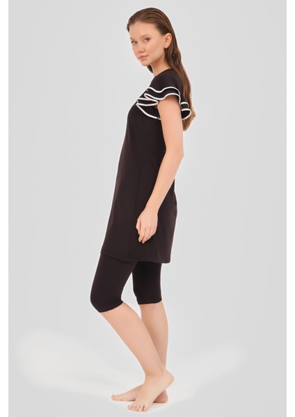 Valon Kol Yarı Kapalı Mayo