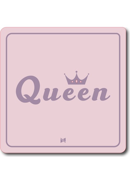 Queen Pembe - 10X10 cm Mıknatıslı Evrensel Tak Çıkar Dekoratif Aksesuar