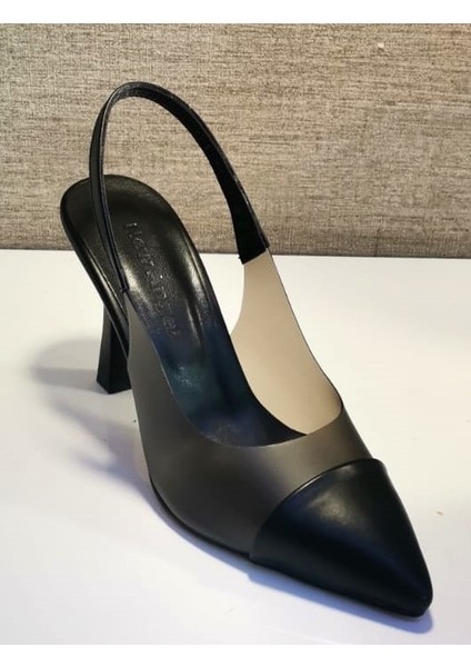 897 Kadın Topuklu Şeffaf Detaylı Arkası Açık Ayakkabı Siyah fiyatları